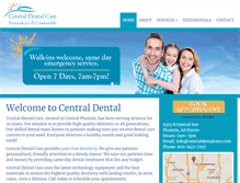 Tablet Screenshot of centraldentalcare.com